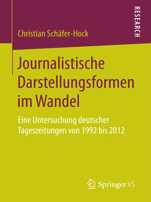 cover image of Journalistische Darstellungsformen im Wandel